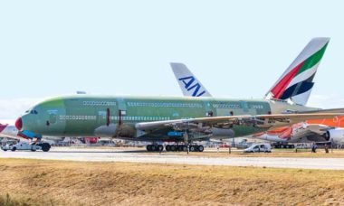 Último superjumbo Airbus A380 é montado na França. Foto: twitter