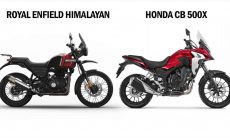 Comparativo Royal Enfield Himalayan 400 x Honda CB 500x. Foto: Divulgação