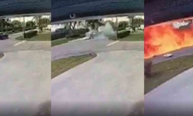 Vídeo: Avião cai em cima de SUV e mata três pessoas. Foto: reprodução