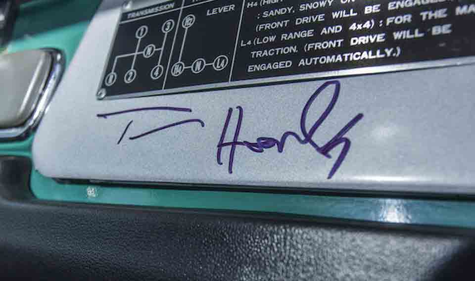 Toyota que pertenceu a Tom Hanks, vai a leilão por mais de R$ 600 mil. Foto: Bonhams