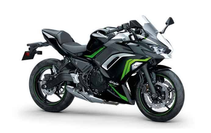 Nova opção de cor Pearl Robotic White para a Ninja 650. Foto: Divulgação