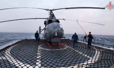 Vídeo mostra o treinamento das tripulações do helicóptero de guerra anti-submarina Kamov Ka-27. Foto: Reprodução