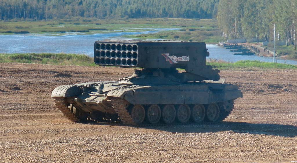 Video shows heavy Russian rocket launcher systems and their fearsome thermobaric projectiles