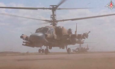 Vídeo mostra a destruição causada pelos temidos helicópteros de ataque Ka-52. Foto: Reprodução Telegram