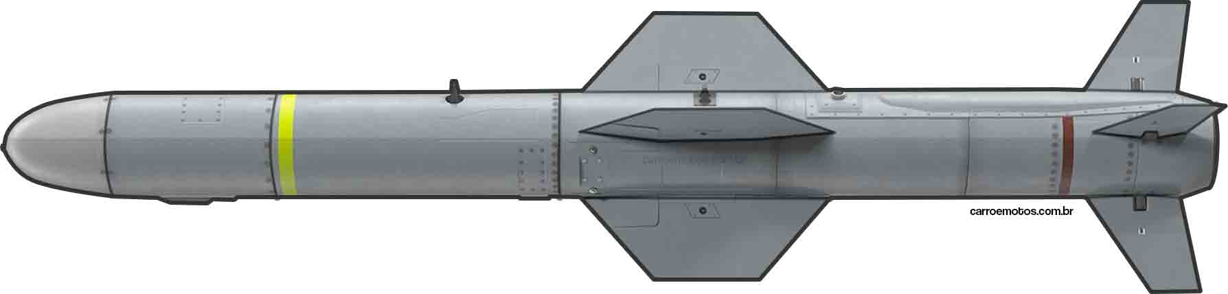 Tên lửa mục tiêu trên mặt nước UGM-84L Harpoon Block II. Hình: Carro e motos