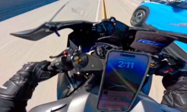 Vídeo mostra momento tenso de piloto em moto fora de controle.Vídeo e foto: Reprodução instagram @texasmotorcycleclub