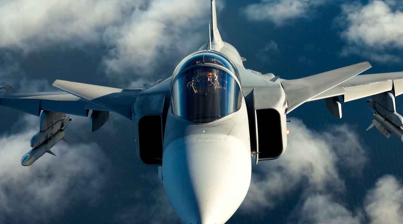 Gripen C. Photos and Video: Instagram Reproduction @saab