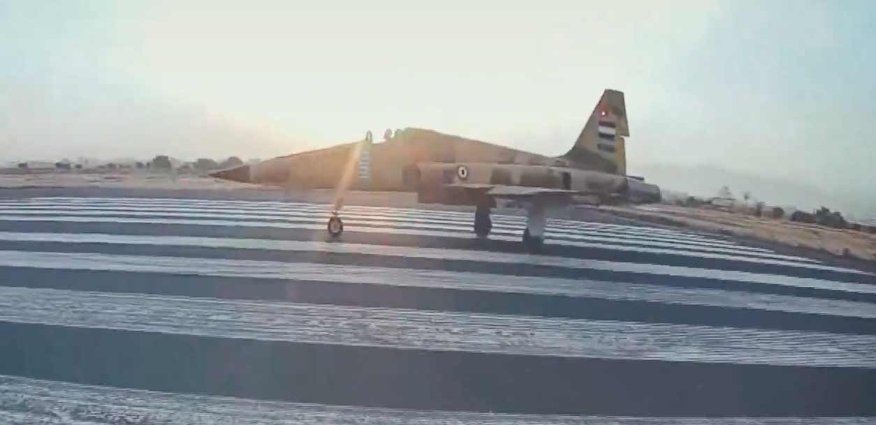 F-5E تايجر الثاني. الصورة والفيديو: إعادة إنتاج تويتر @MyLordBebo