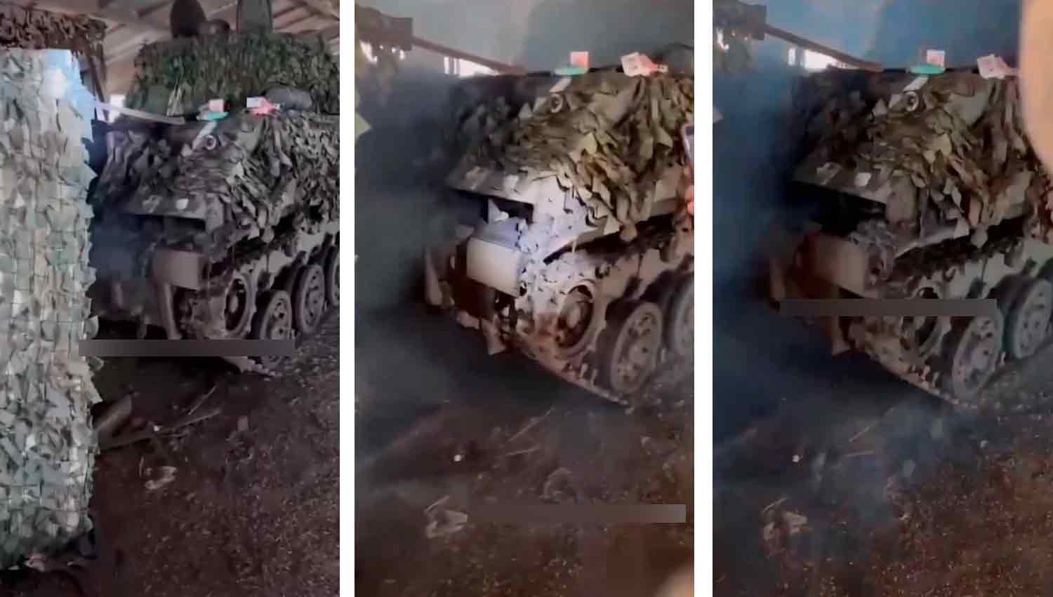 Šokující video ukazuje stovky krys vycházejících z ruského obrněného vozidla. Foto a Video: Reprodukce Twitter @front_ukrainian