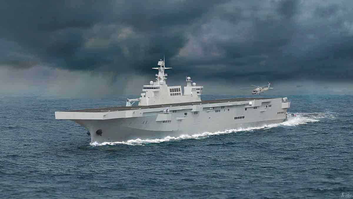 La Cina lancia la quarta nave d'assalto anfibio Tipo 075. Foto: Wikimedia