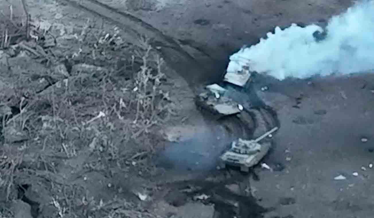 Emboscada ucraniana destrói blindados russos em Kharkiv. Foto e vídeo: Reprodução Telegram t.me