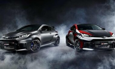 De to modellene av GR Yaris i begrenset opplag ble presentert av Toyota. Foto: Pressemelding Toyota