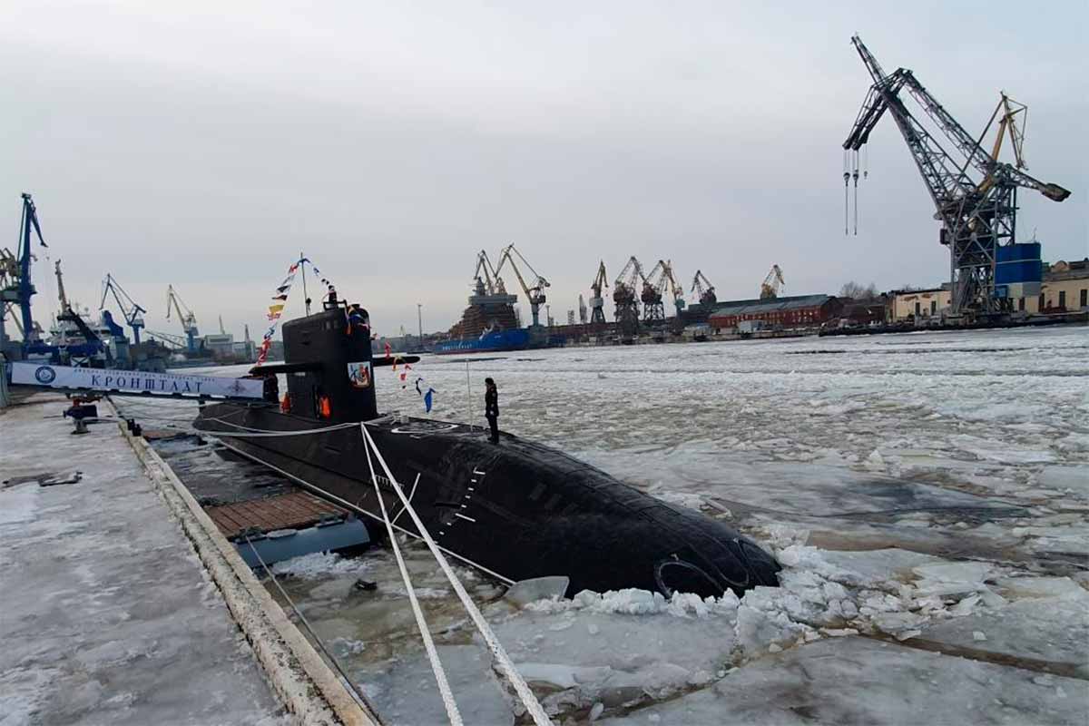 Submarino diesel-elétrico Kronstadt. Foto: Telegram / mod_russia