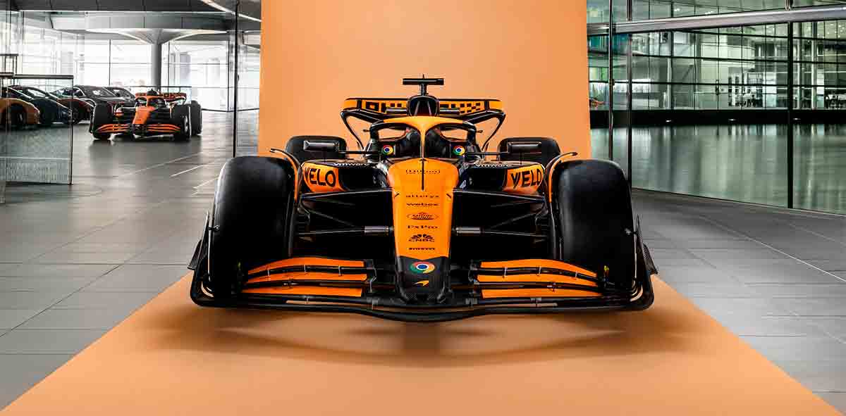 McLaren Unveils MCL38, Car for Formula 1 2024. Twitter @McLarenF1