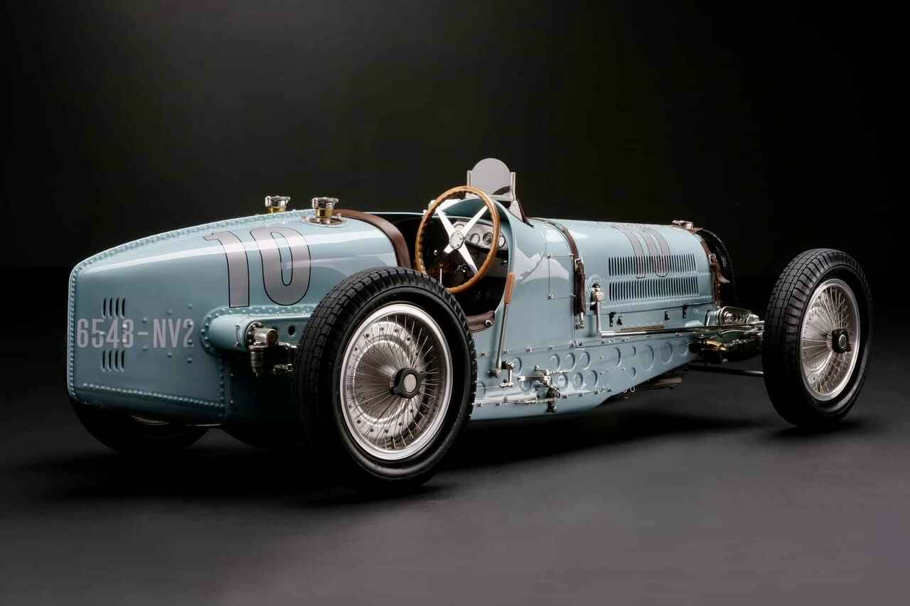 The extremely rare miniature model of the Bugatti Type 59 has been sold for $28,000. Photo: Amalgam