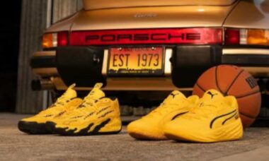 Lansering av basketsskor med design inspirerade av sportbilar av Porsche och Puma. Foto: Reproduktion Instagram @pumahoops | @porscheusa