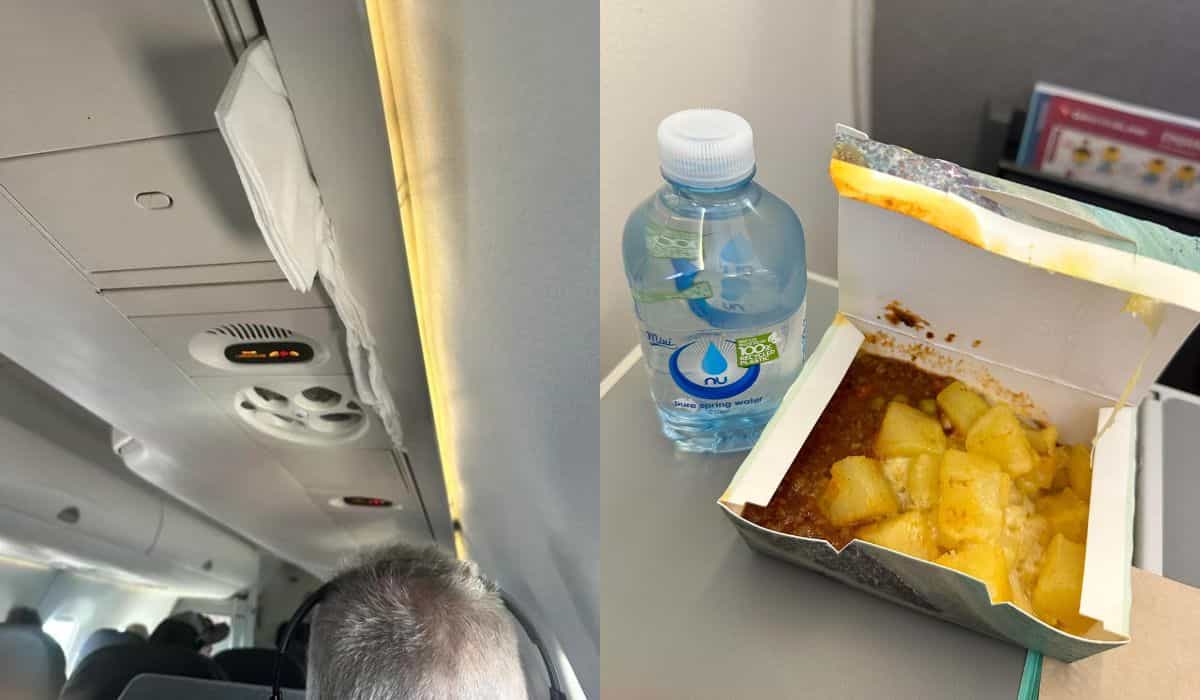 Passenger outraged by 'unpleasant' food and dirty plane on Qantas flight