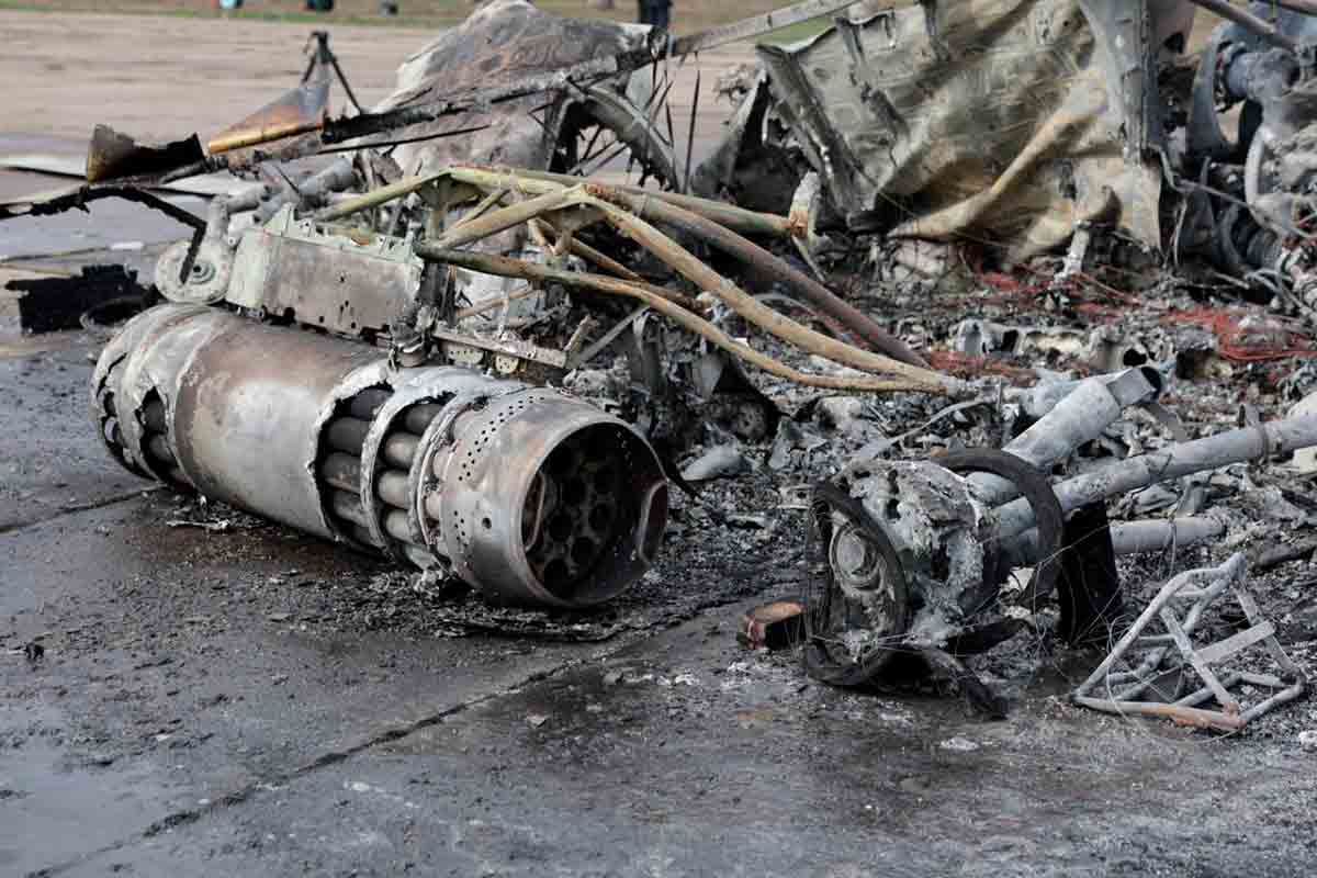 Video muestra drone destruyendo un helicóptero militar en Transnistria