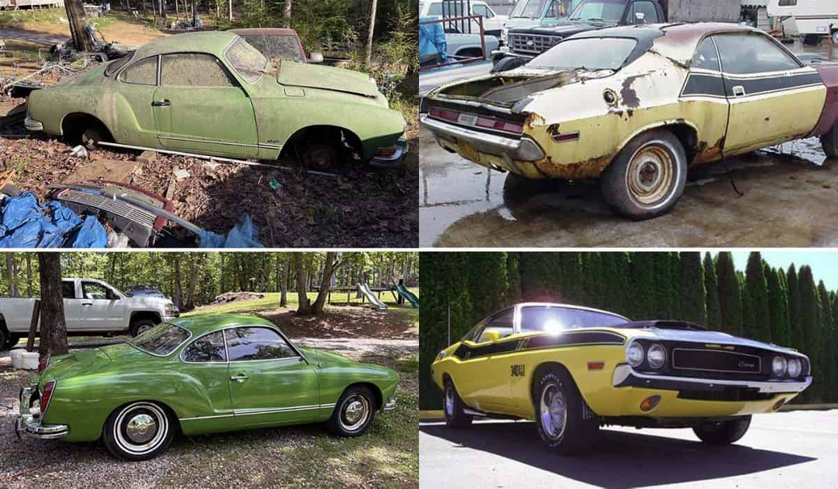 Bekijk 10 verlaten klassieke auto's die zijn gerestaureerd naar hun oude glorie