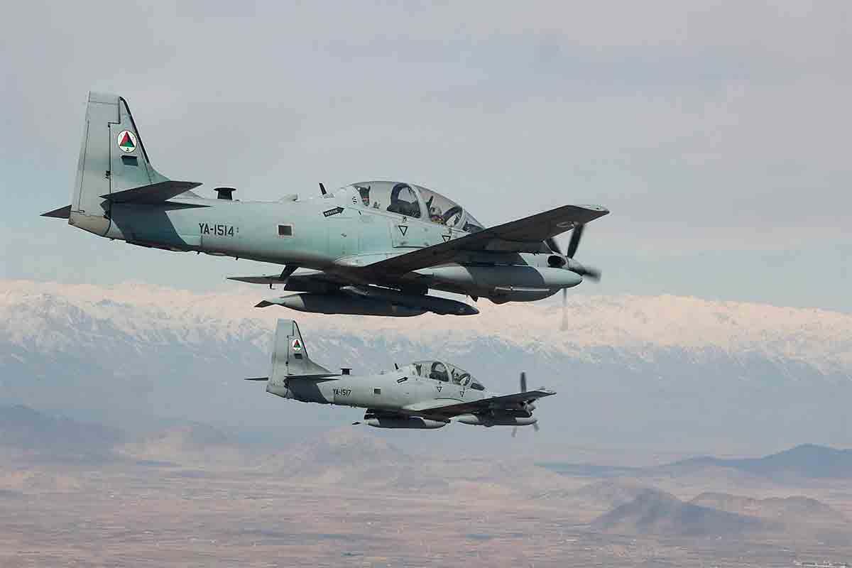 Aviones A-29 afganos. Foto: Wikipedia 