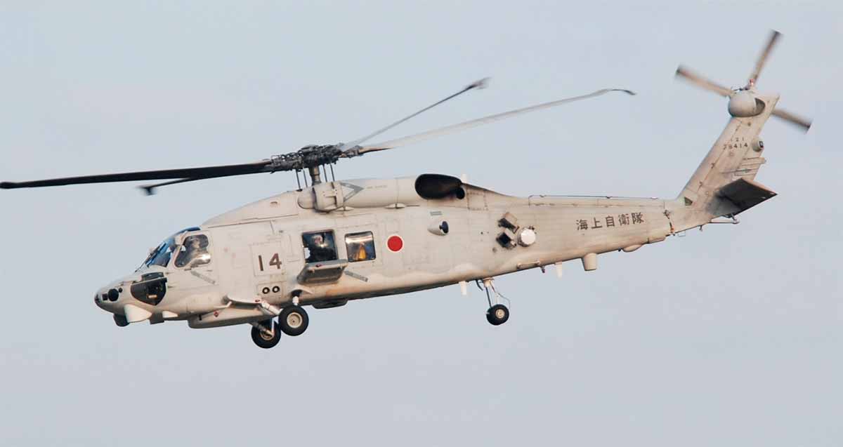 Japanin merivoimien SH-60K -helikopteri. Kuva: Wikipedia