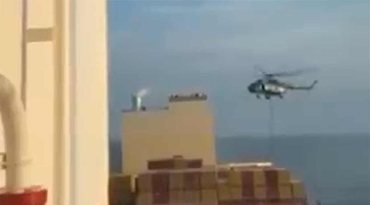 ビデオ：イランがホルムズ海峡でポルトガル船籍の船を拿捕
