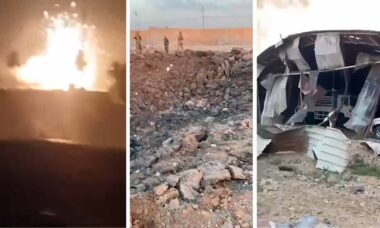 Vídeo: Ataques Aéreos Causam Devastação em Base das Forças de Mobilização Popular no Iraque. Foto e vídeo: Twitter @visegrad24