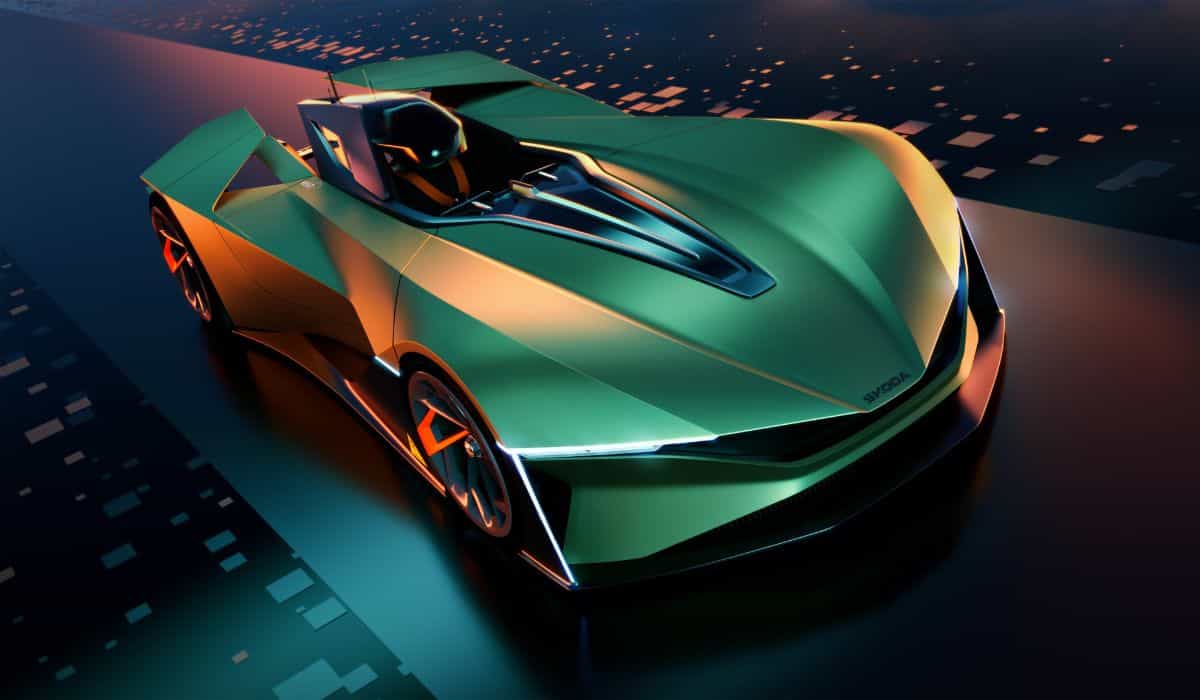 Electric supercar for the game Gran Turismo by Skoda. Photo: Reproduction Twitter @skodaautonews