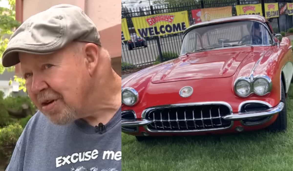 Az idős férfi 1959-es Chevrolet Corvette klasszikusát a nappali fényben ellopták