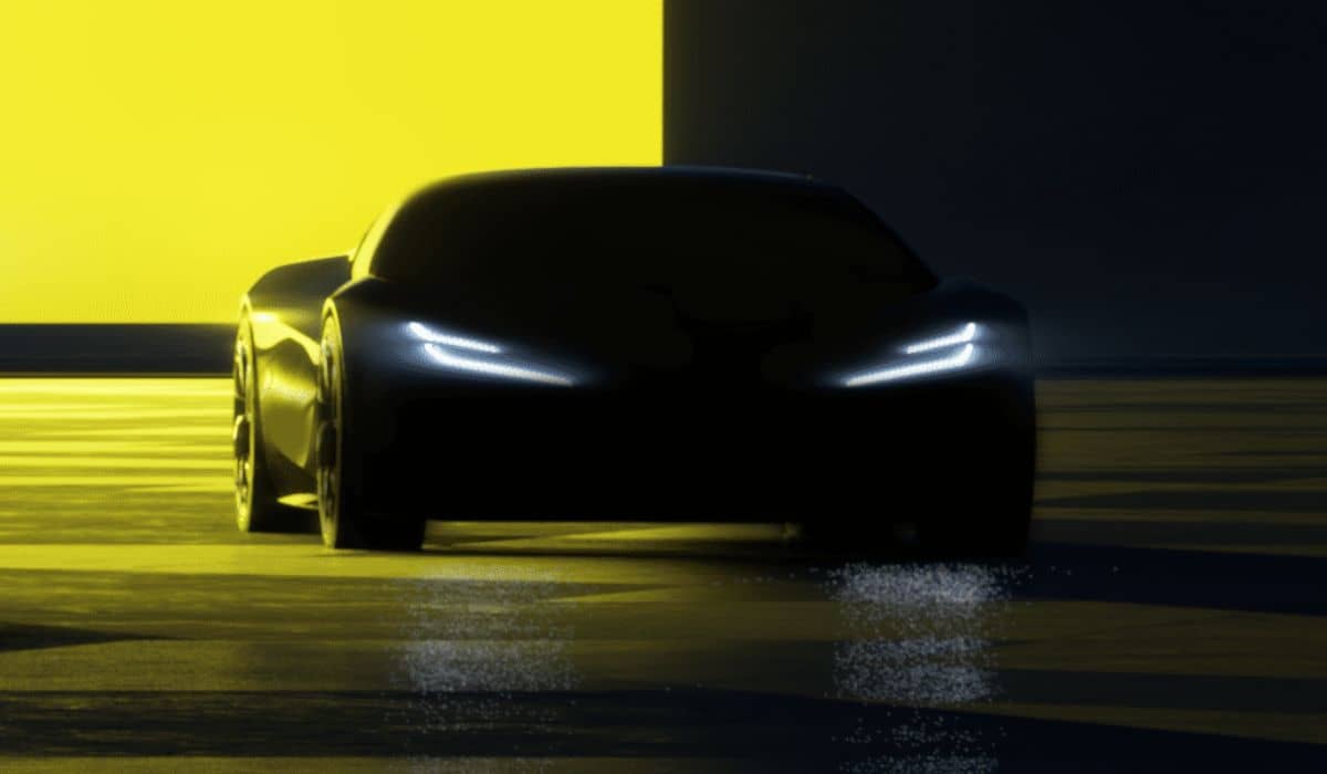 Type 135, de nieuwe elektrische sportwagen van Lotus, wordt aangekondigd voor 2027. Bron: Reproductie Officiële Lotus Car Website