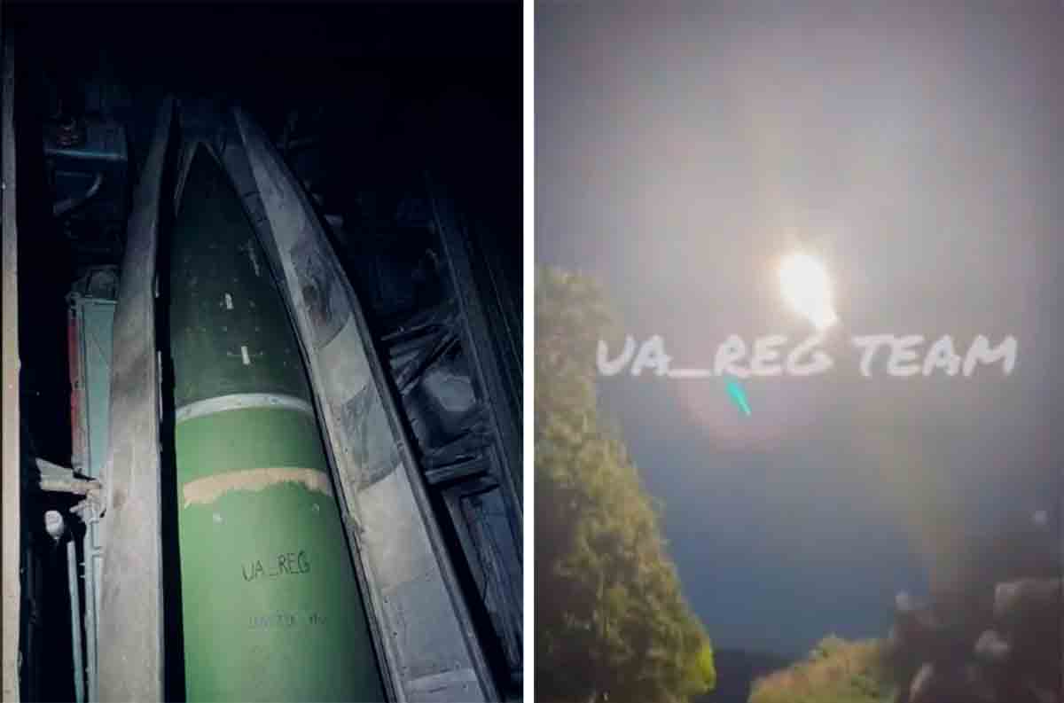 Ukrajina ukazuje použití vzácné rakety 9M79 pro raketový systém Tochka. Foto a video: Reprodukce telegram / MiliTJournal - Wikimedia