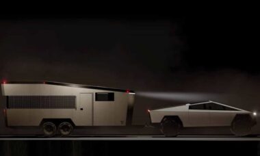 'Cybertruck': empresa lança trailer de luxo para acompanhar picapes elétricas