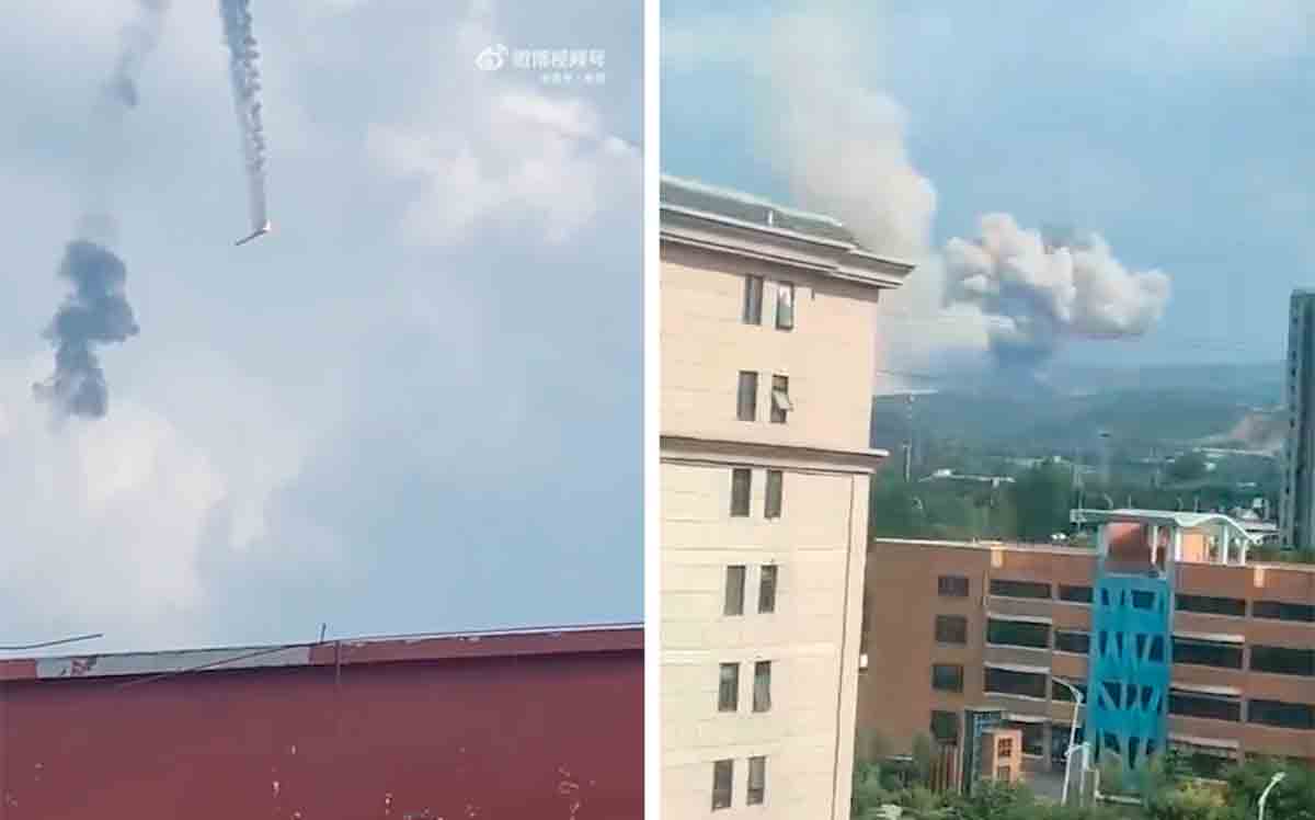 Video ukazuje výbuch během testů znovupoužitelné rakety Tianlong-3 v Číně. Foto a video: Reprodukce Twitter @nssdatta