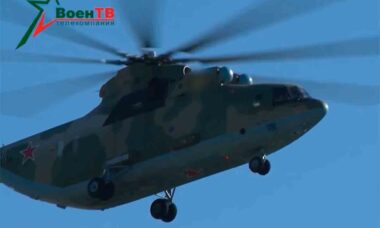 Helicóptero de transporte multiuso Mi-26. Vídeo e fotos: Reprodução Telegram: t.me/voentv_by