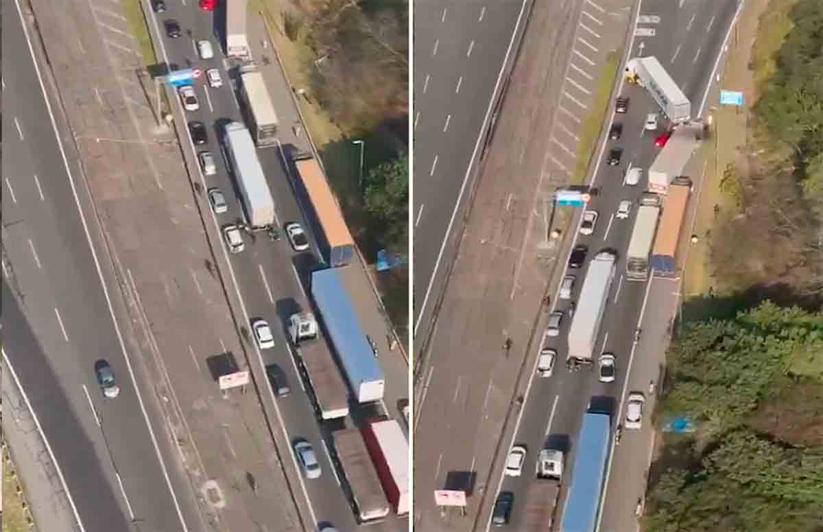 Videó: Egy férfi ellop egy teherautót, és a rendőrségi üldözés halállal végződik. Fotók és videó: X @blogbocadura 