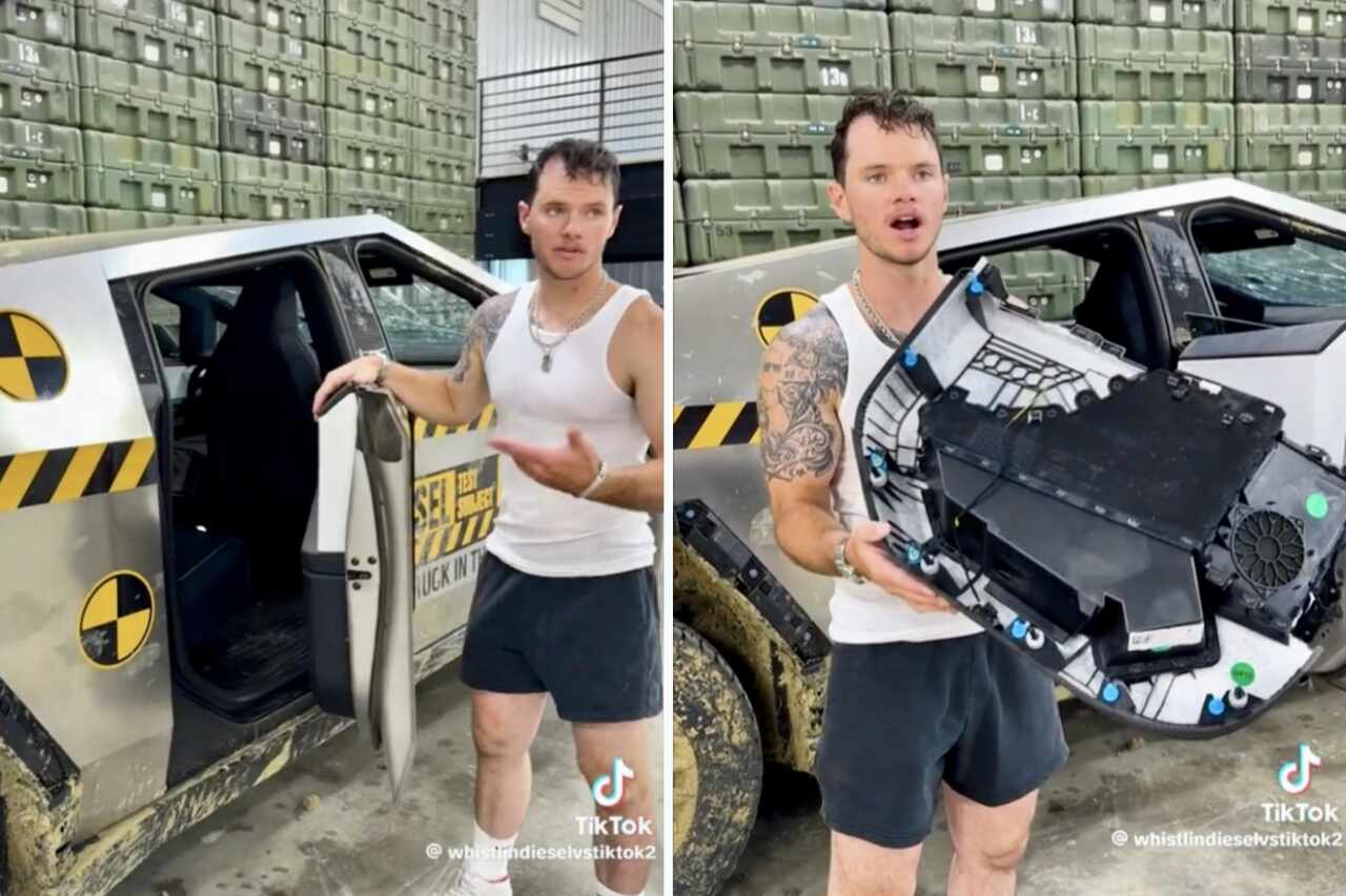 Vídeo: Homem revela razão chocante pela qual você nunca deve bater a porta do Tesla Cybertruck