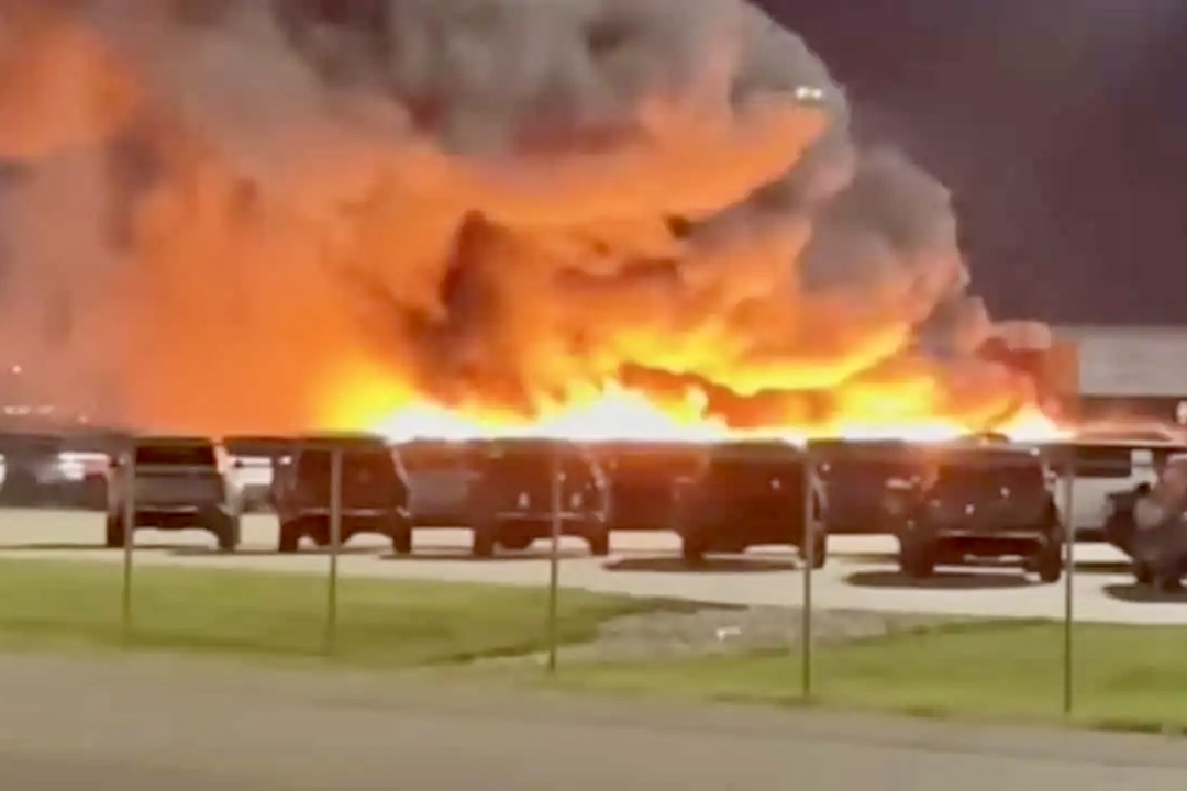 Video: Fire at Rivian Factory Destroys Dozens of Electric Cars