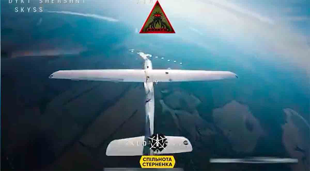 Ukrainian drones shoot down over 100 Russian spy aircraft. Photo and video: X @IgorM1962