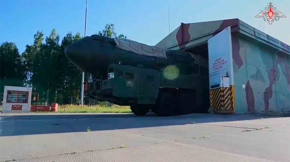 Russland avslører video av atomrakettmanøver. Foto: Telegram @mod_russia