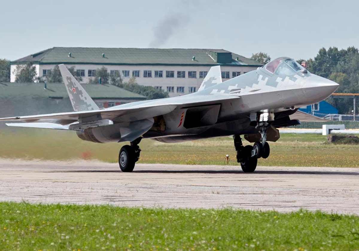 Su-57. Fotó: Telegram @uac_ru