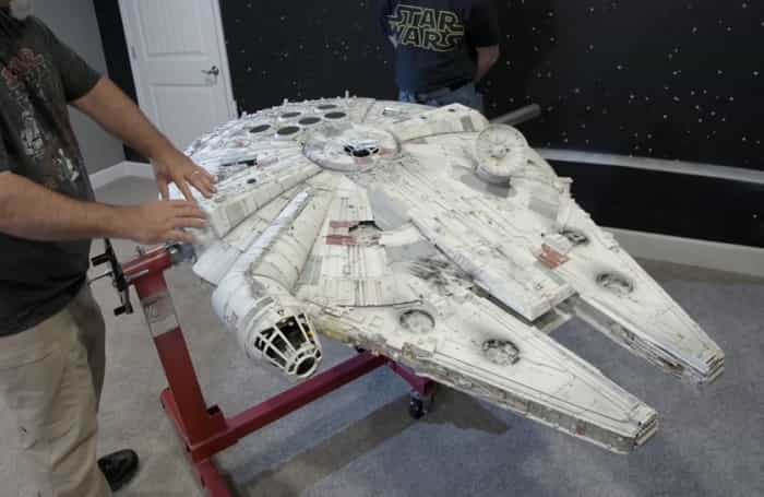 Did you know? The original Millennium Falcon from "Star Wars" was built with pieces from race cars and tanks (YouTube / @squaremodels1725)