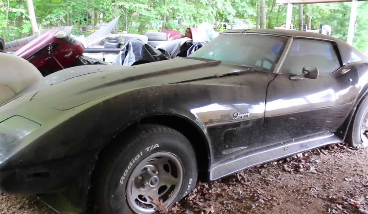 Corvette 1976, 15 jaar verlaten, onthult verrassend potentieel na herstel en reiniging