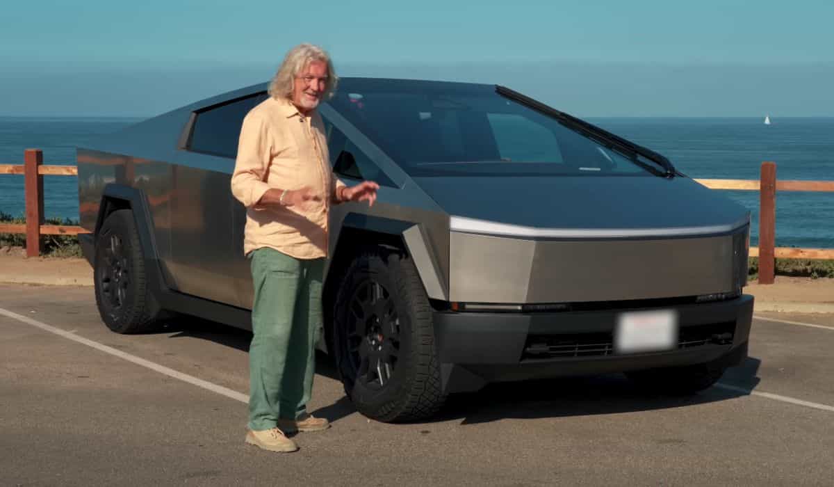 James May rates the Tesla Cybertruck as 'bold and childish' and proposes a compact version