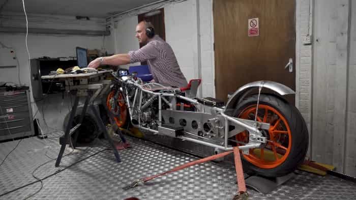 Tilpasset motorcykel med Honda 250cc turbo-motor opnår imponerende resultater ved højhastighedstest (YouTube / @TTSPerformance)