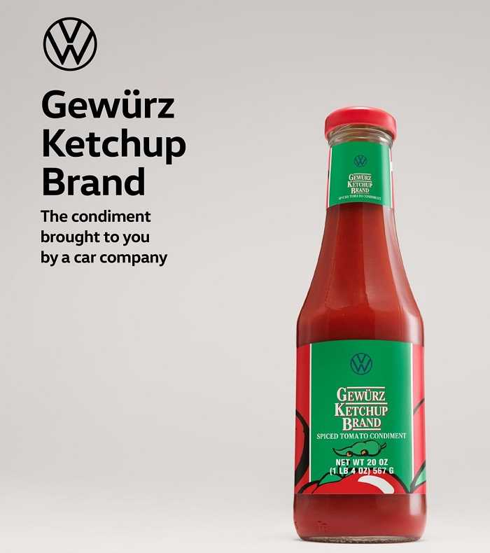 Volkswagen lanceert gratis Gewürz-ketchup in de Verenigde Staten voor een beperkte tijd (Instagram / @vw)