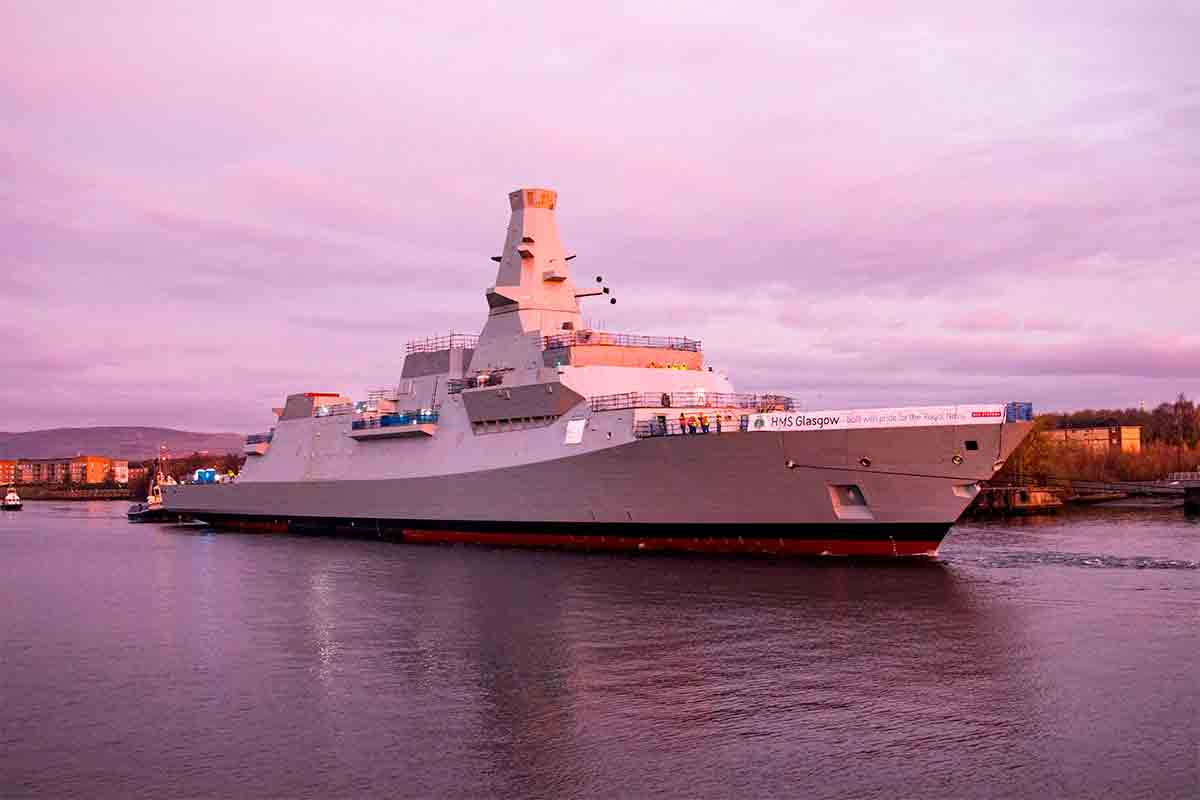 HMS Glasgow, první fregata třídy Type 26. Foto: X @BAES_Maritime