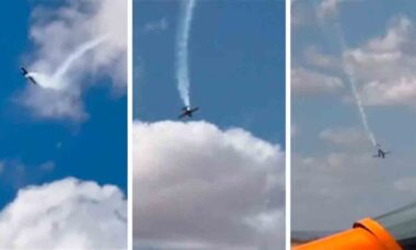 Piloto que treinou atores de “Top Gun: Maverick” morre após avião cair em show de acrobacias nos EUA Fotos e vídeo: Reprodução X @RealCherokeeOwl