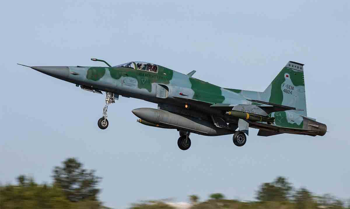 Northrop F-5EM Tiger II de la Fuerza Aérea Brasileña. Foto: Divulgação: FAB