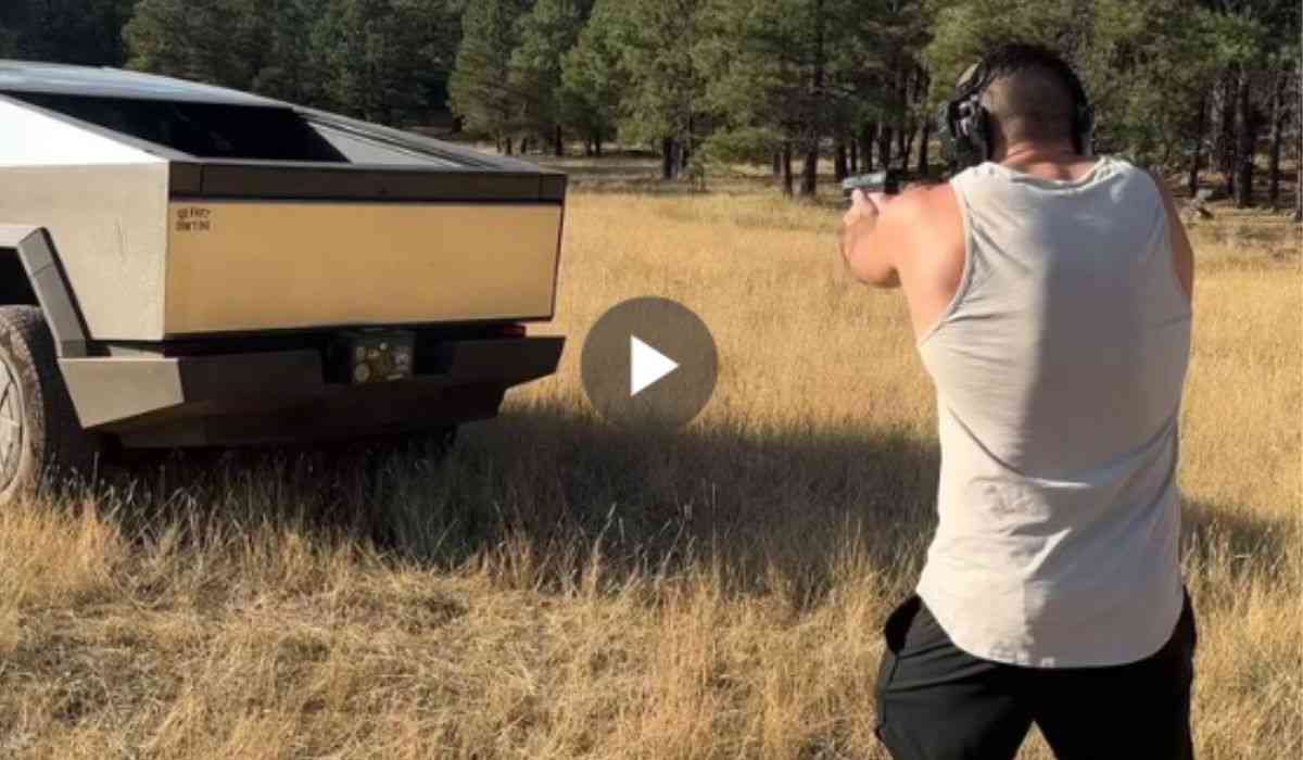 Video: Man tests Cybertruck’s bulletproof resistance and surprises with the results