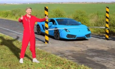 MrBeast destrói Lamborghini em experimento com fita adesiva e gera reações mistas nas redes sociais